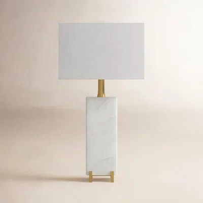 Weldon 30" White/Brass Gold Table Lamp | Wayfair North America