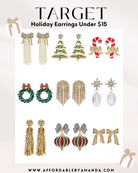 Holiday earrings at Target under $15!

#LTKfindsunder50 #LTKGiftGuide #LTKHoliday