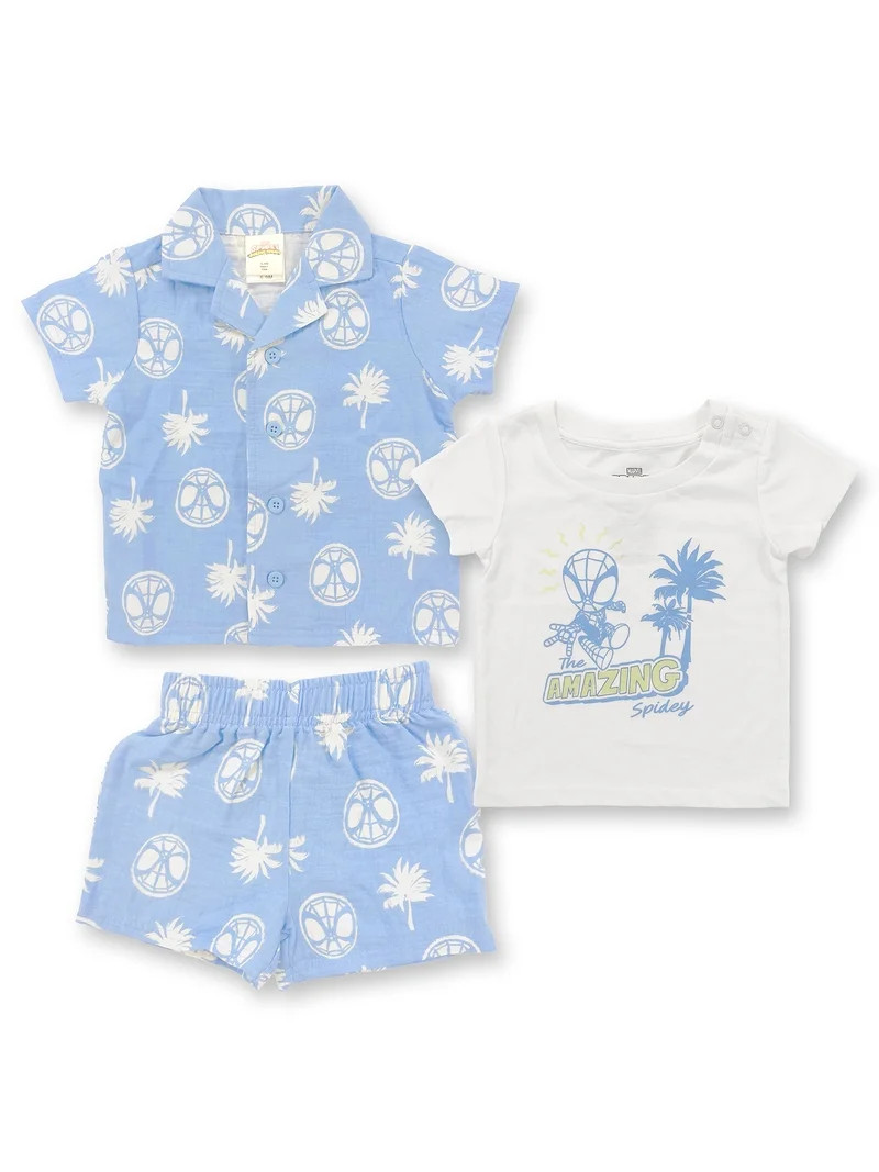 Spider-Man, Baby Boy Three-Piece Set, Spidey Palms, Sizes 0-24M | Walmart (US)