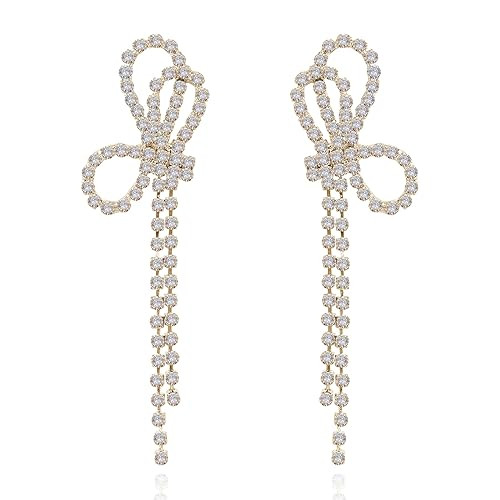 Bow Earrings for Women Teen Girls Trendy Gold Pearl Drop Dangle Earrings Bowknot Stud Wedding Party Daily Jewelry Accessory Gifts for Her | Amazon (US)