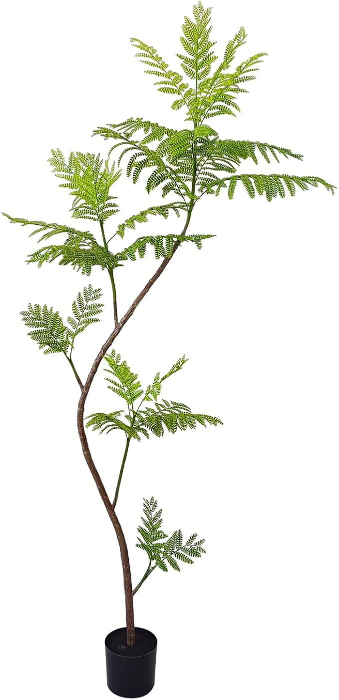 Artificial Jacaranda mimosifolia Tree,78in Tall Fake Plants Artificial Umbrella Plants for Indoor... | Amazon (US)