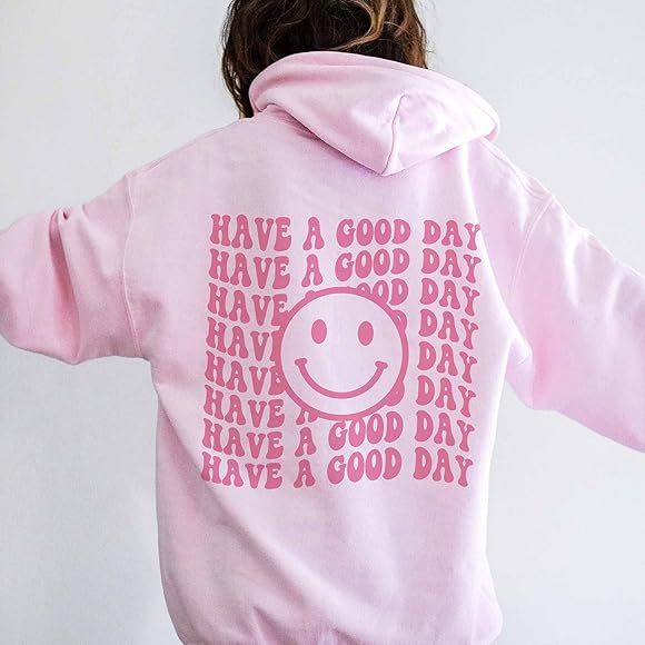 Have A Good Day Hoodie Retro Hoodies Smiley Face Sweatshirt Hoodie Aesthetic Hoodie Hoodie With W... | Amazon (US)