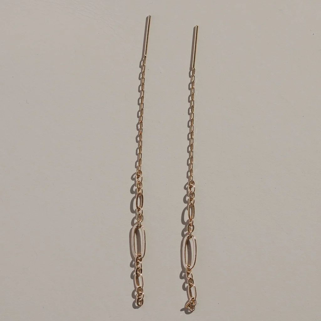 Ramona Threader Earrings | Nickel and Suede