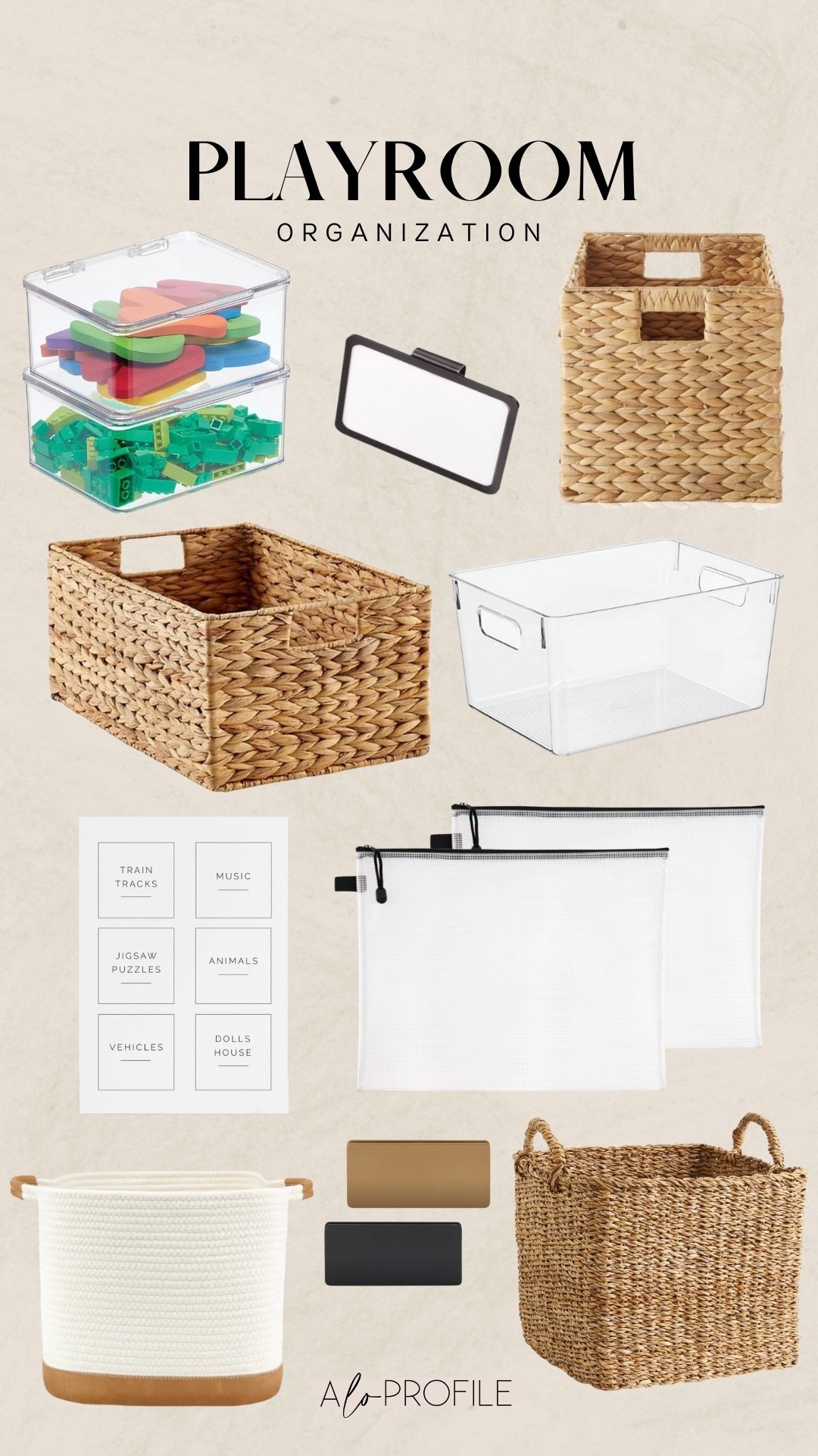 Playroom Organization ✨ I'll definitely be buying these vinyl zip bags to upgrade from the ziploc lol

#LTKKids #LTKFamily #LTKHome