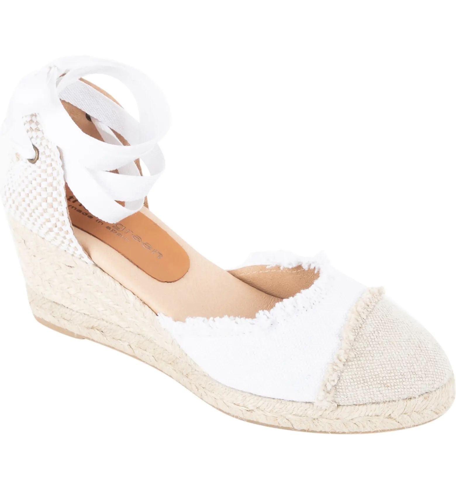 Elle Cap Toe Ankle Tie Espadrille | Nordstrom