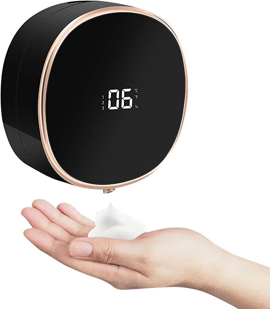 10oz Black Wall-Mounted Automatic Foaming Soap Dispenser, Touchless Auto Hands Free Foaming Soap ... | Amazon (US)