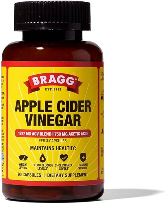 Bragg Apple Cider Vinegar Capsules with Vitamin D and Zinc - 90 Capsules - Supports The Immune Sy... | Amazon (US)