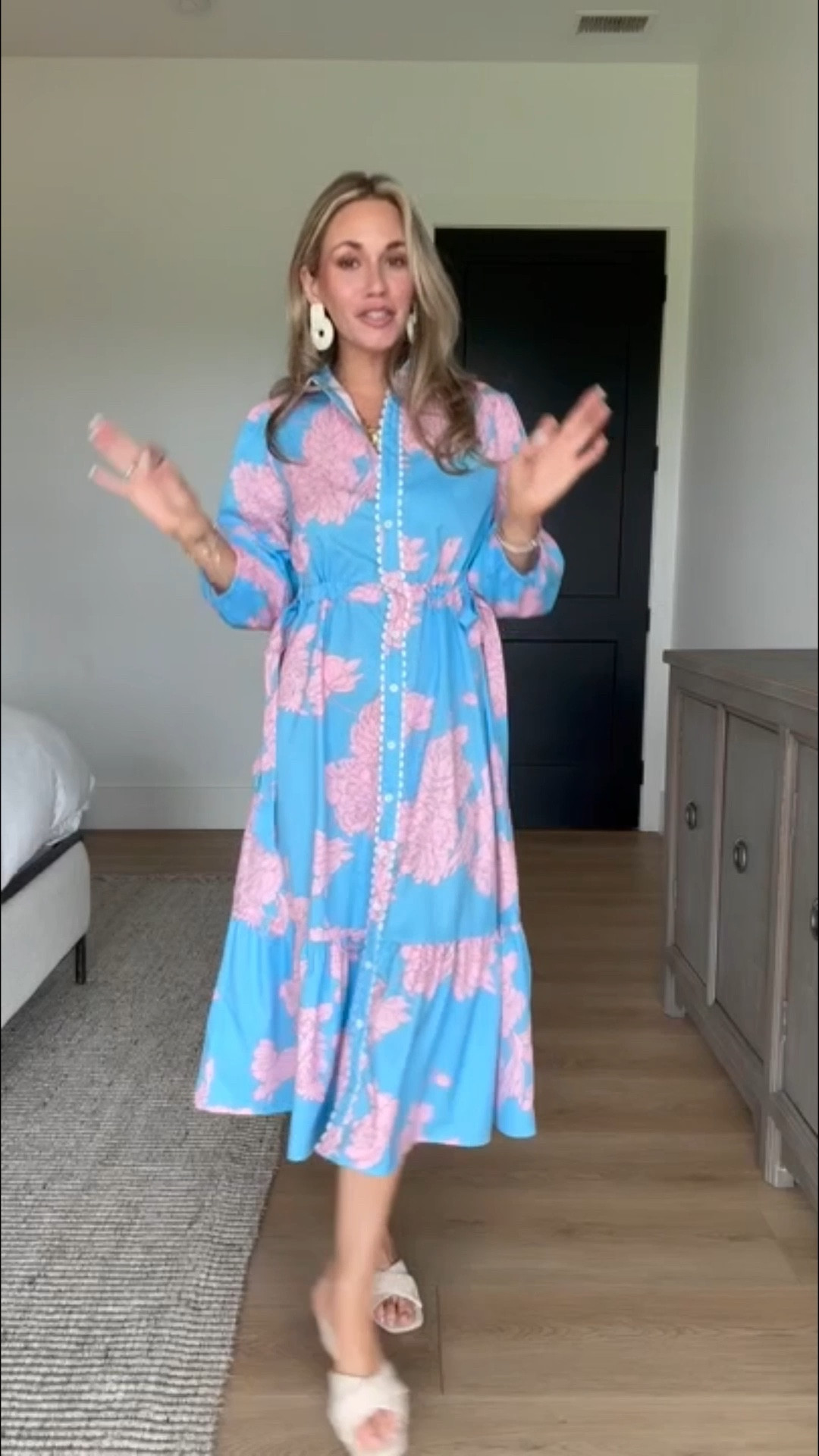 How pretty are the colors of this spring dress from Amazon?! This would be so cute for a baby shower! 💙🩷

#LTKPetite #LTKgrwm #LTKootd