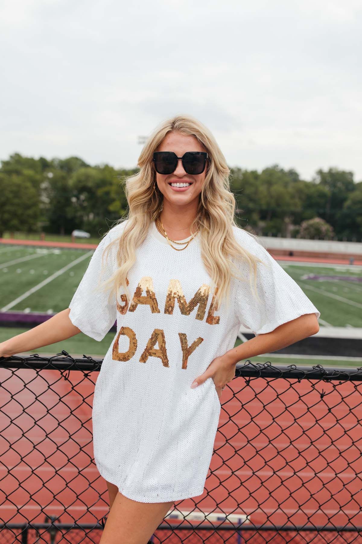 Game Day White Sequin Dress- FINAL SALE | The Post