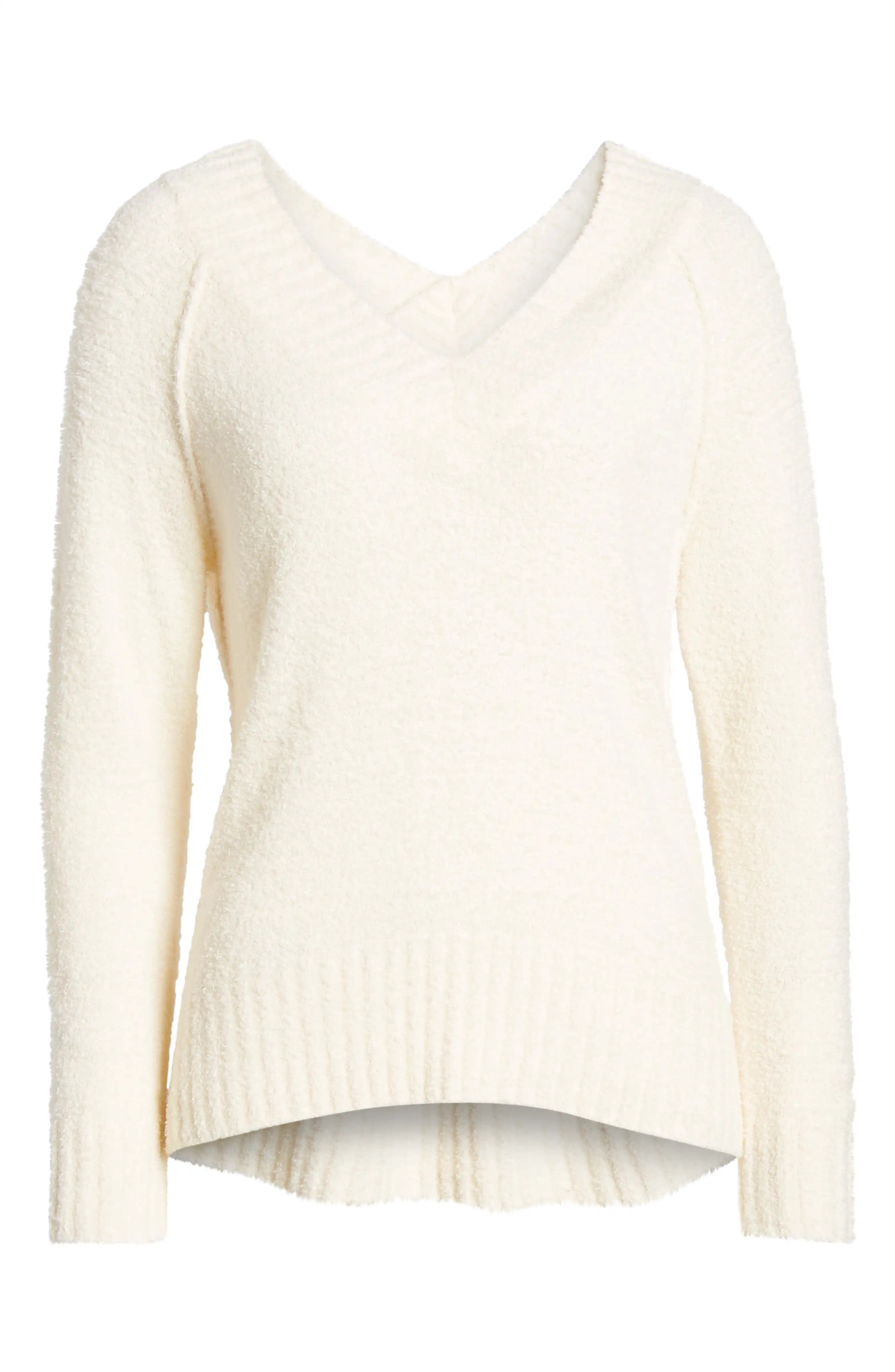 Plushy Double V-Neck Pullover | Nordstrom