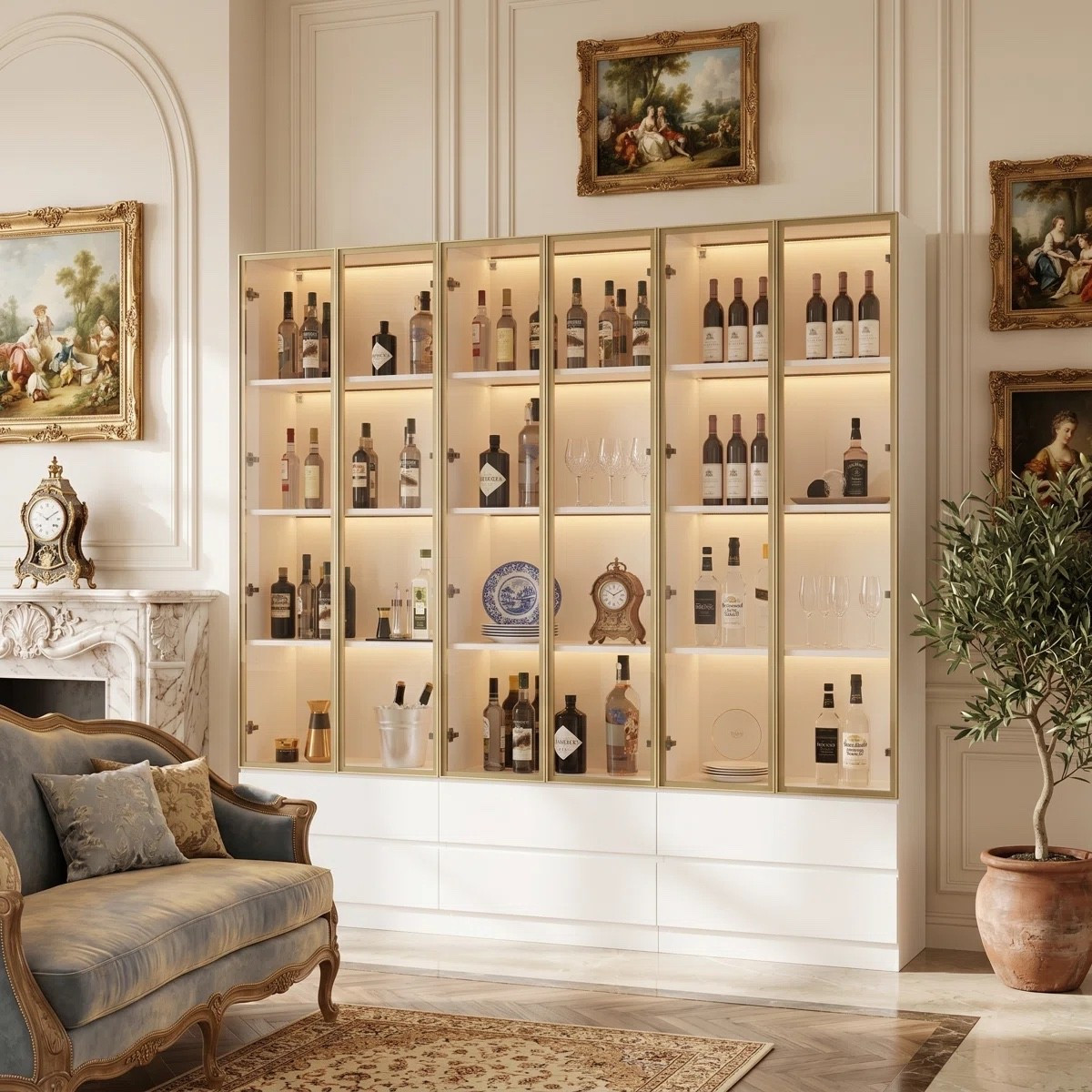 Designed with elegant glass doors and integrated LED lighting, this wine cabinet brings a polished boutique hotel aesthetic into the home. ON SALE and under $1,000.

Keywords:

* wine bar cabinet
* glass door wine cabinet
* LED wine storage
* modern bar cabinet
* dining room storage cabinet
* luxury wine cabinet
* illuminated display cabinet
* home entertaining furniture
* boutique hotel aesthetic
* modern luxury interiors
* sophisticated home bar
* elegant dining room decor
* curated storage solutions
* upscale home styling
* contemporary glam furniture

#LTKHome #LTKSaleAlert #LTKSeasonal