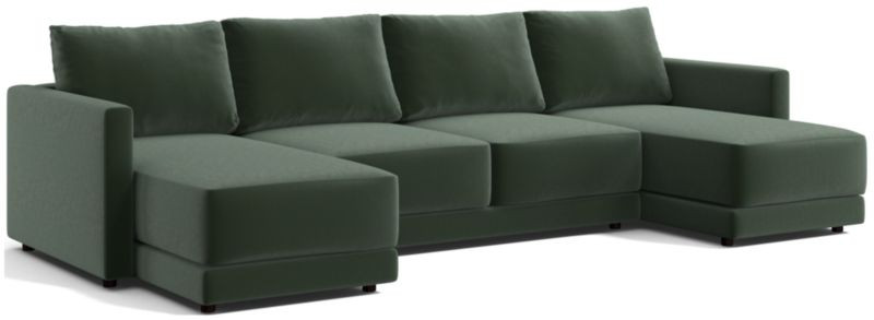 Gather Deep 3-Piece Double Chaise Sectional + Reviews | Crate & Barrel | Crate & Barrel
