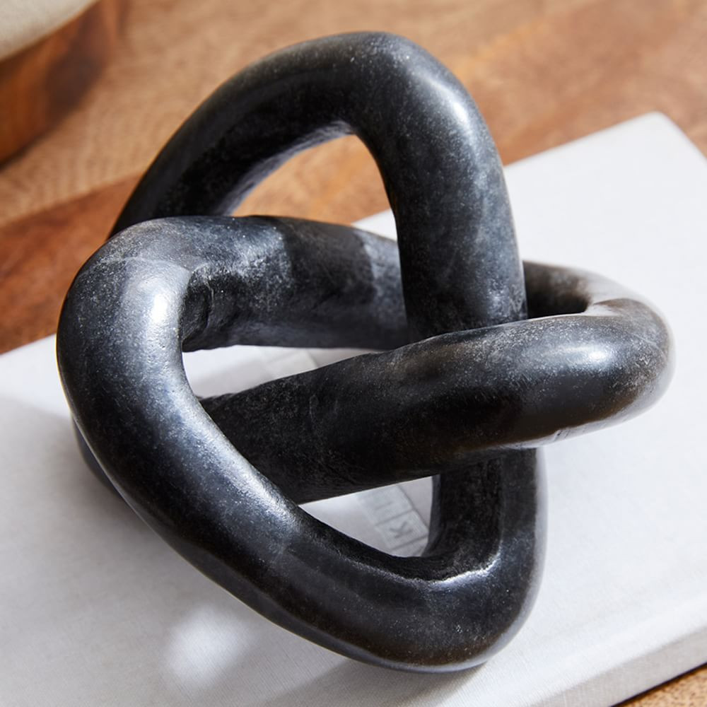 Marble Knot Object, Grey, 3 Loop | West Elm (US)