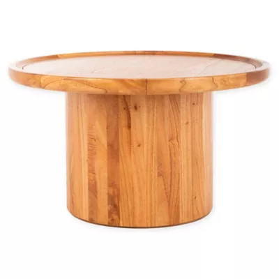Safavieh Devin Round Wooden Coffee Table | Bed Bath & Beyond | Bed Bath & Beyond
