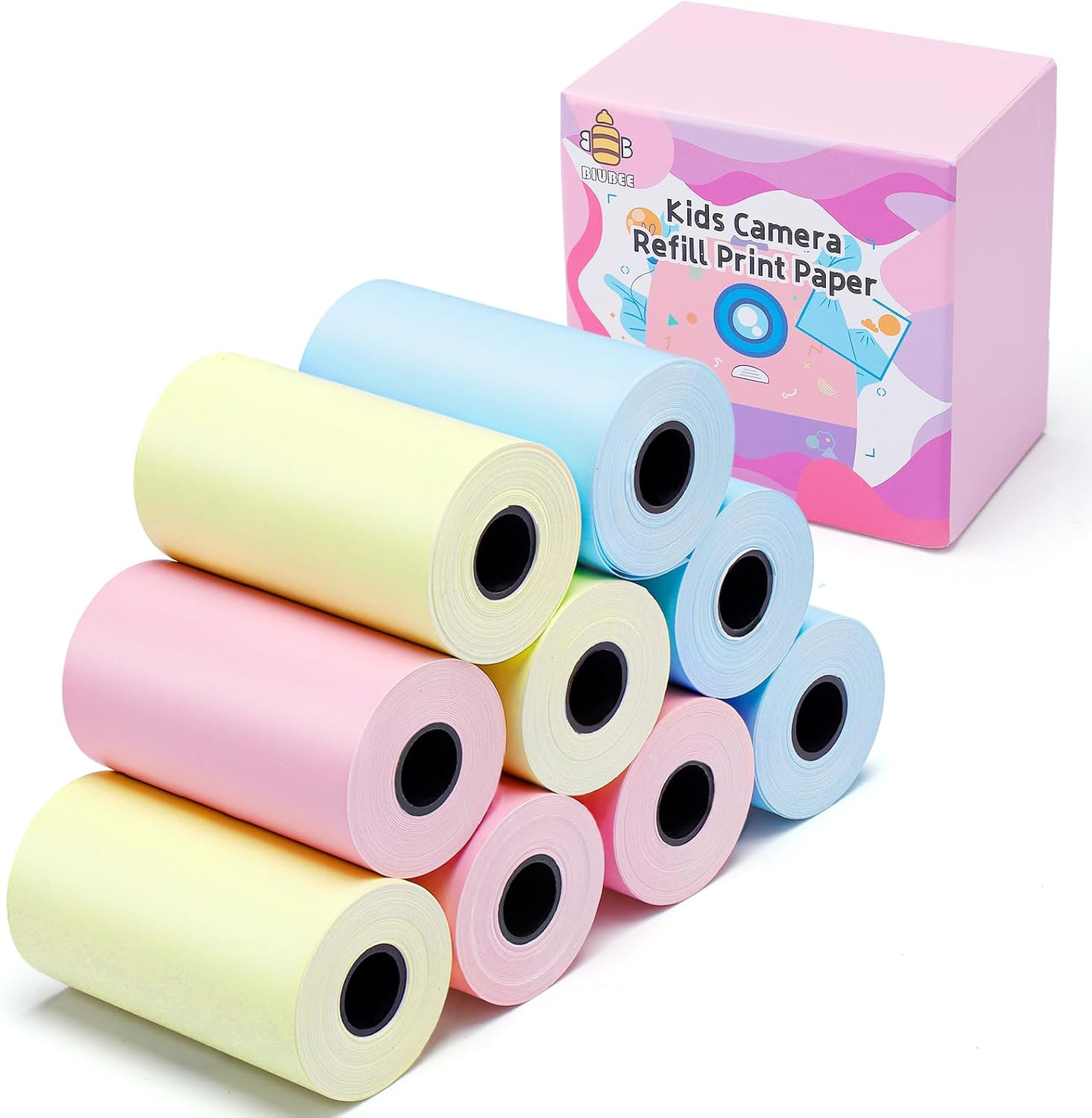 9 Rolls Kids Instant Camera Refill Print Paper- Photo Printer Thermal Paper Rolls Instant Print C... | Amazon (US)
