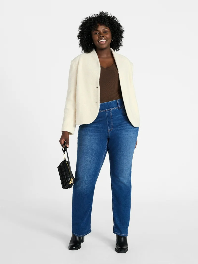 Terra & Sky Women's Plus Cocoon Jacket, Midweight, Sizes 0X-5X | Walmart (US)