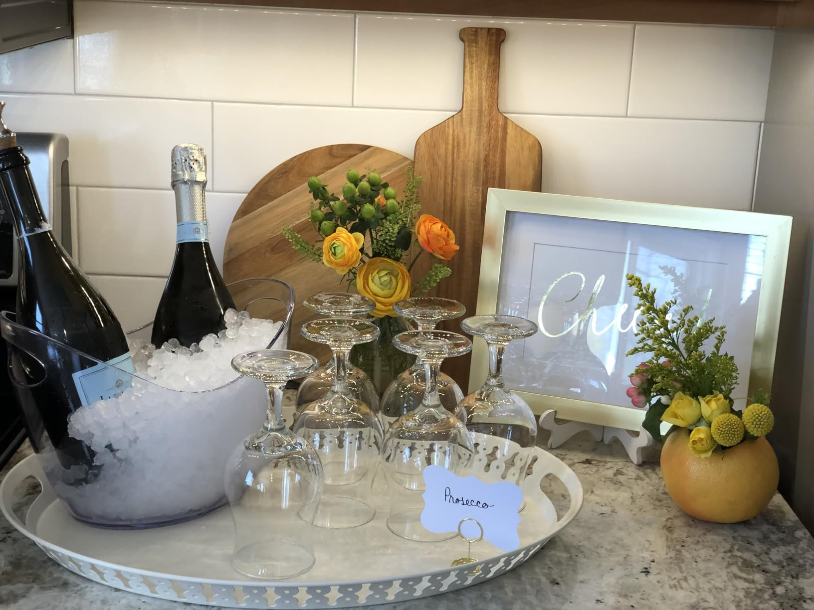 Yesland Ice Bucket Frosted Plastic 3.5 Liter Storage Tub - Perfect for Wine, Champagne or Beer Bo... | Amazon (US)