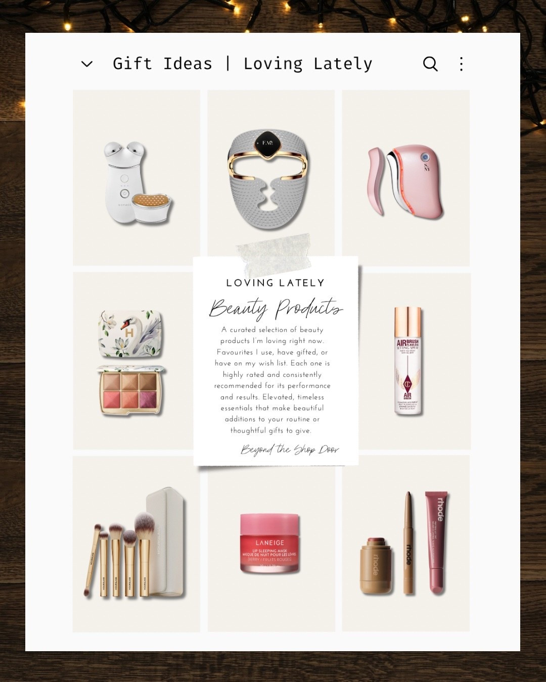 Beauty Products Gift Ideas | Loving Lately

A curated selection of beauty products I’m loving right now. 

Favourites I use, have gifted, or have on my wish list. Each one is highly rated and consistently recommended for its performance and results.

Elevated, timeless essentials that make beautiful additions to your routine or thoughtful gifts to give.

#LTKBeauty #LTKGiftGuide #LTKOver40