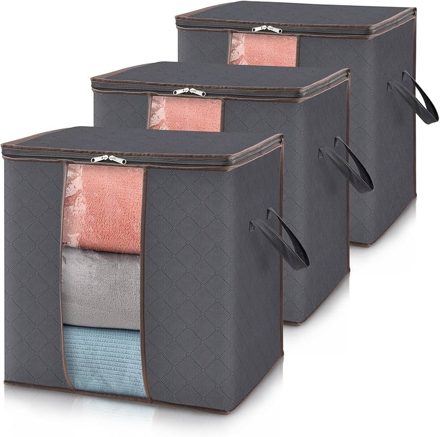 Lifewit Clothes Storage Bag 90L Large Capacity Organizer with Reinforced Handle Thick Fabric for ... | Amazon (US)