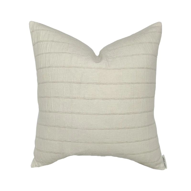 Sophia | Cream Stripe Pillow Cover | Linen & James