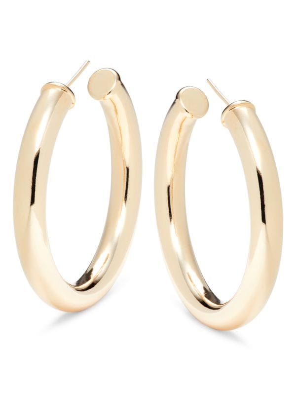 Leila 14K Goldplated Half Hoop Earrings | Saks Fifth Avenue OFF 5TH (Pmt risk)