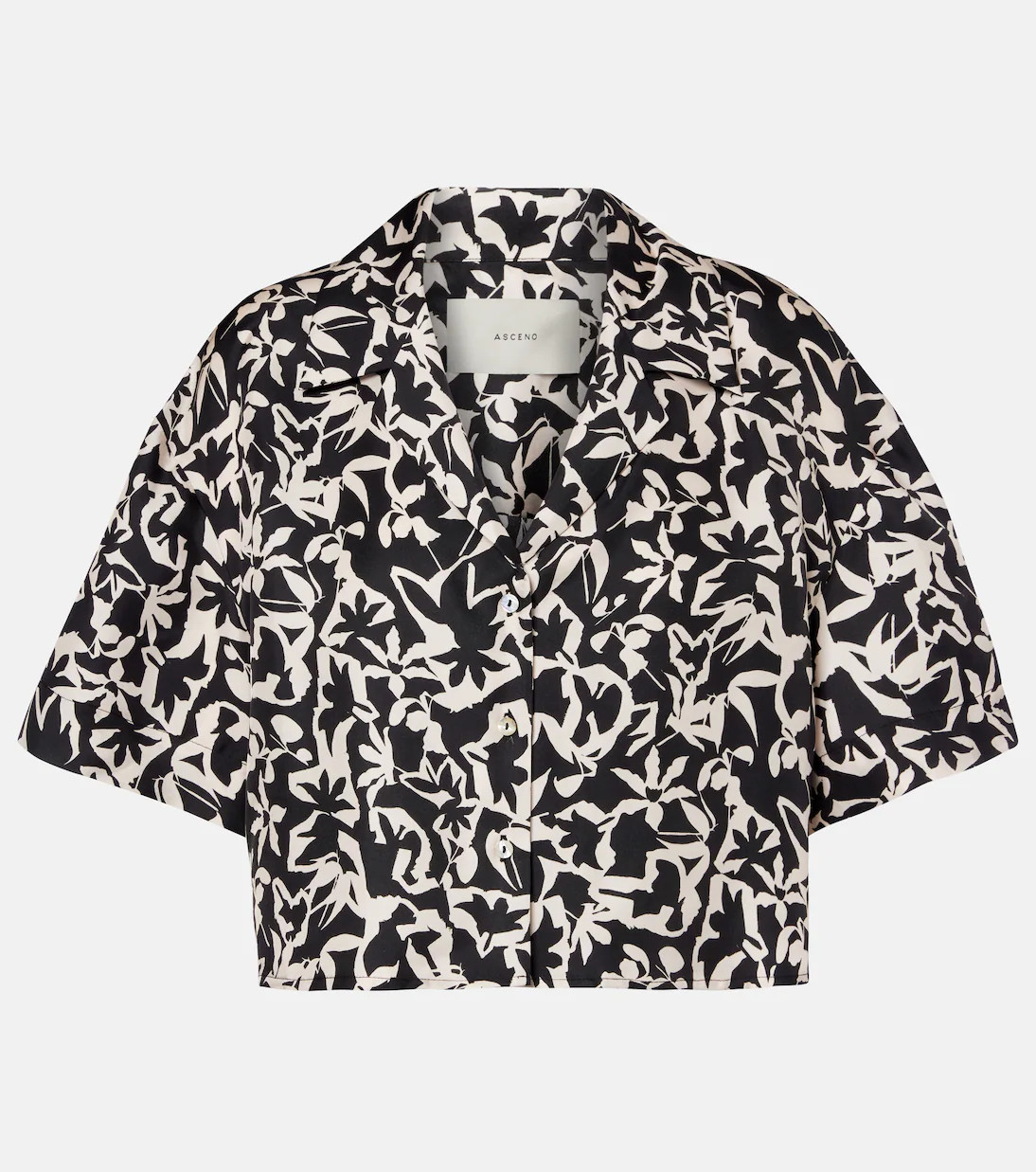 Lincoln printed cropped silk twill shirt | Mytheresa (UK)