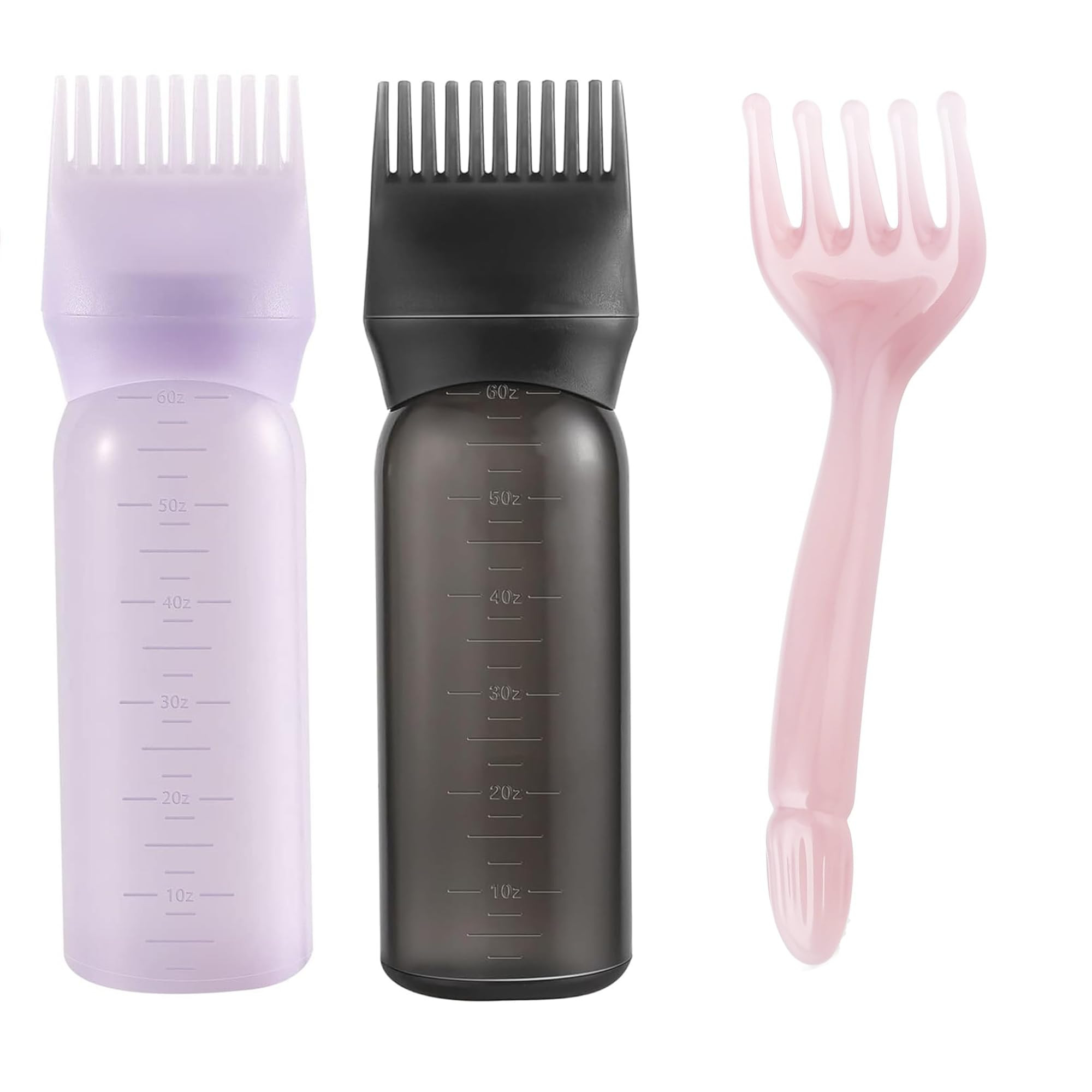 Hair Applicator Bottle, Root Comb Applicator Bottle 6 Ounce, Hair Oil Applicator for Scalp and Ha... | Amazon (US)