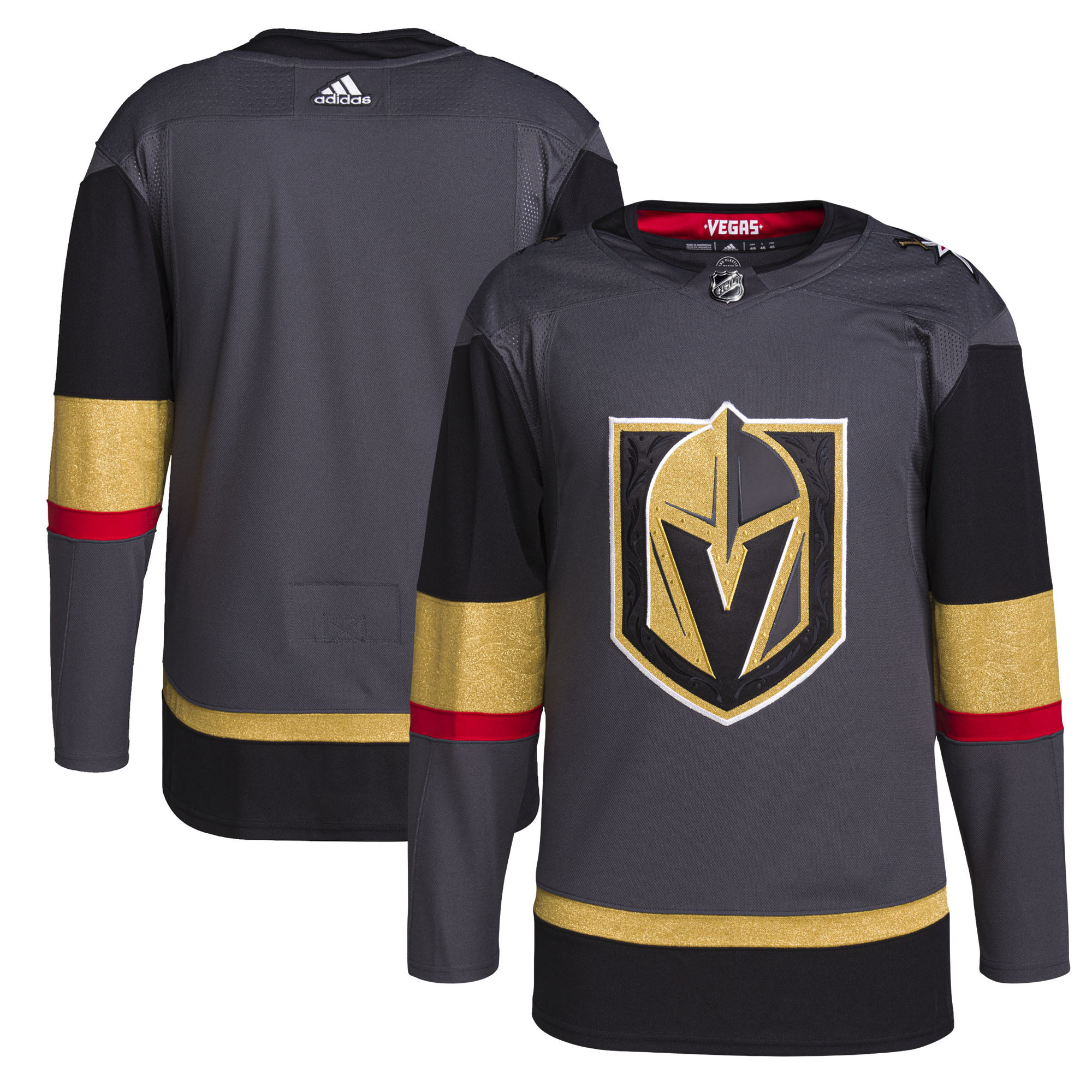 Men's adidas Gray Vegas Golden Knights Alternate Authentic Jersey | Fanatics