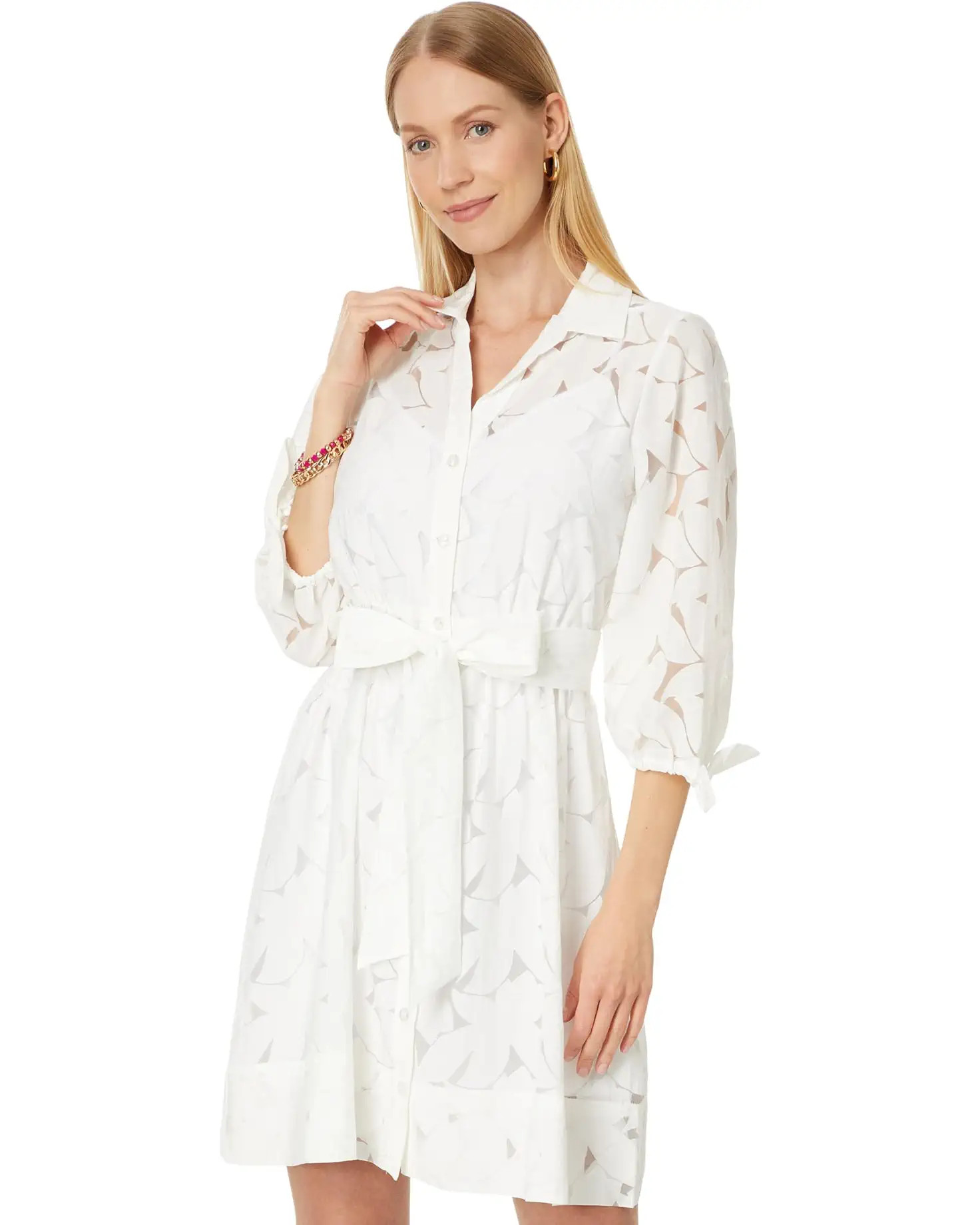 Women's Lilly Pulitzer Amrita 3/4 Sleeve Shirtdress | Zappos