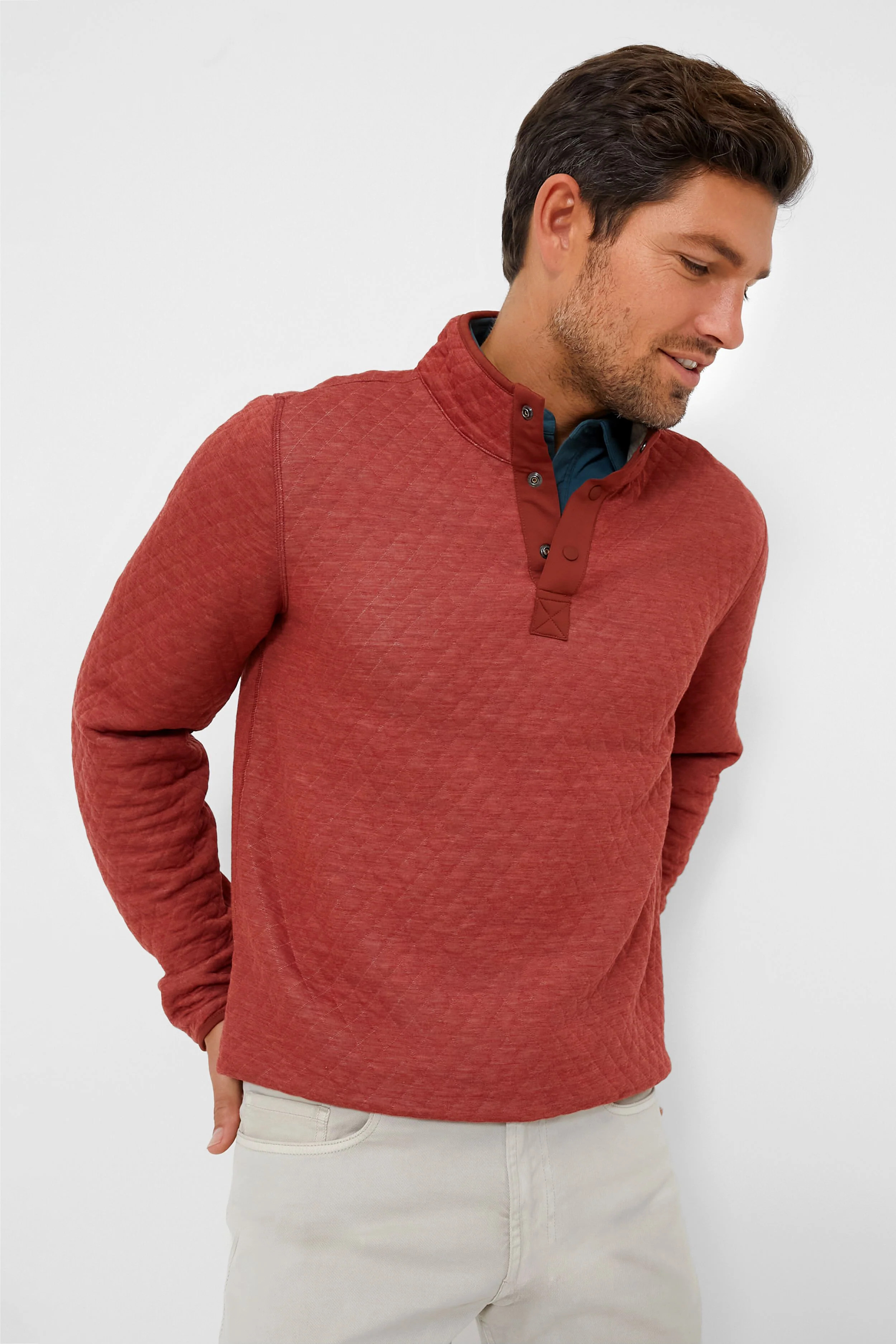 Henna Vintage Khaki Corbet Reversible Pullover | Tuckernuck (US)