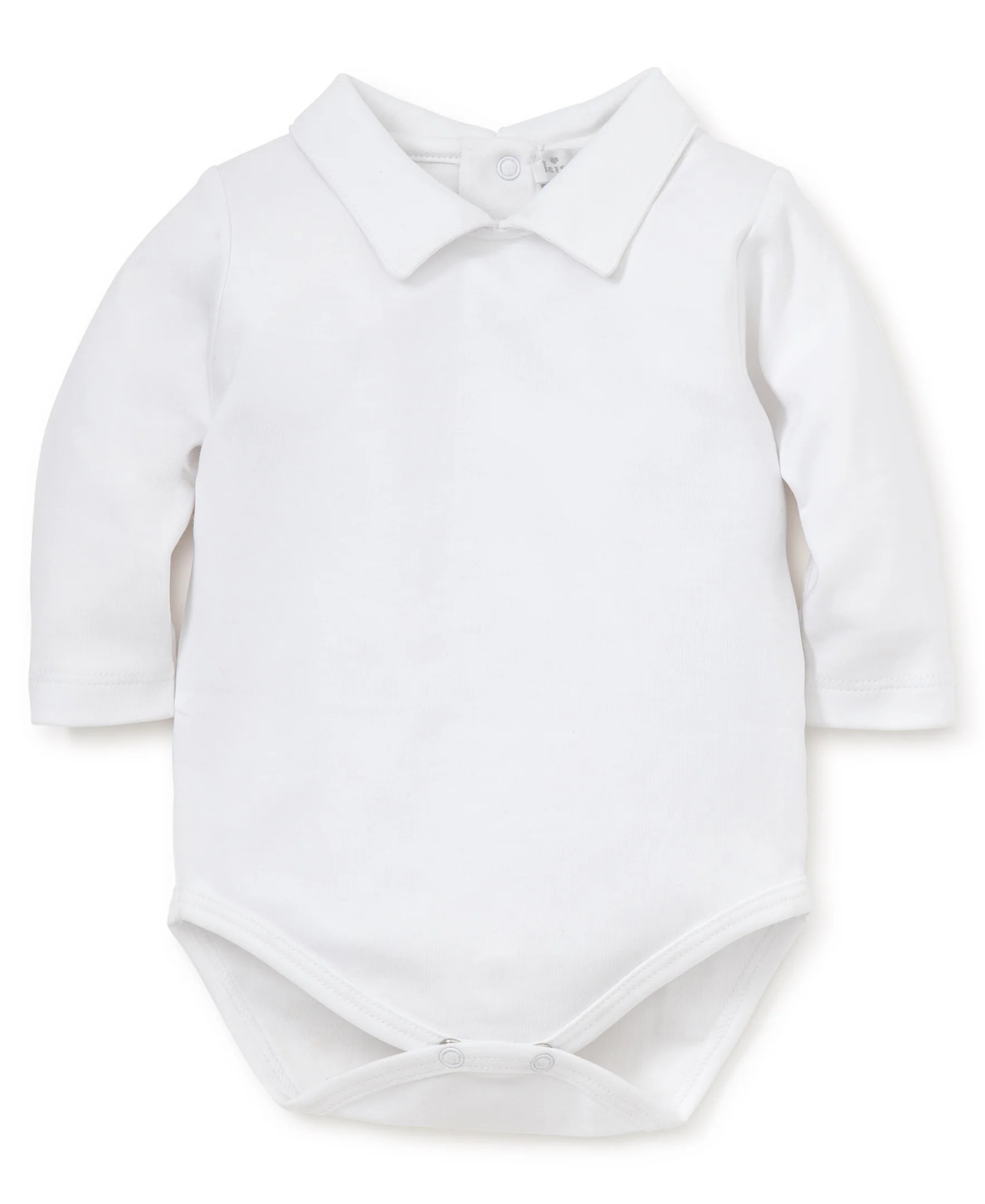 White Kissy Basics Long Sleeve Collar Bodysuit | Kissy Kissy