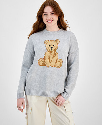 Just Polly Juniors' Teddy Bear Tunic Sweater - Macy's | Macy's