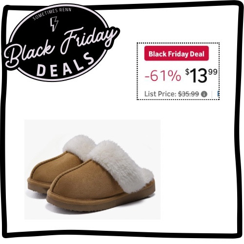 Fuzzy slippers - house slippers with faux fur and faux suede 

#LTKCyberWeek #LTKGiftGuide #LTKselfcare