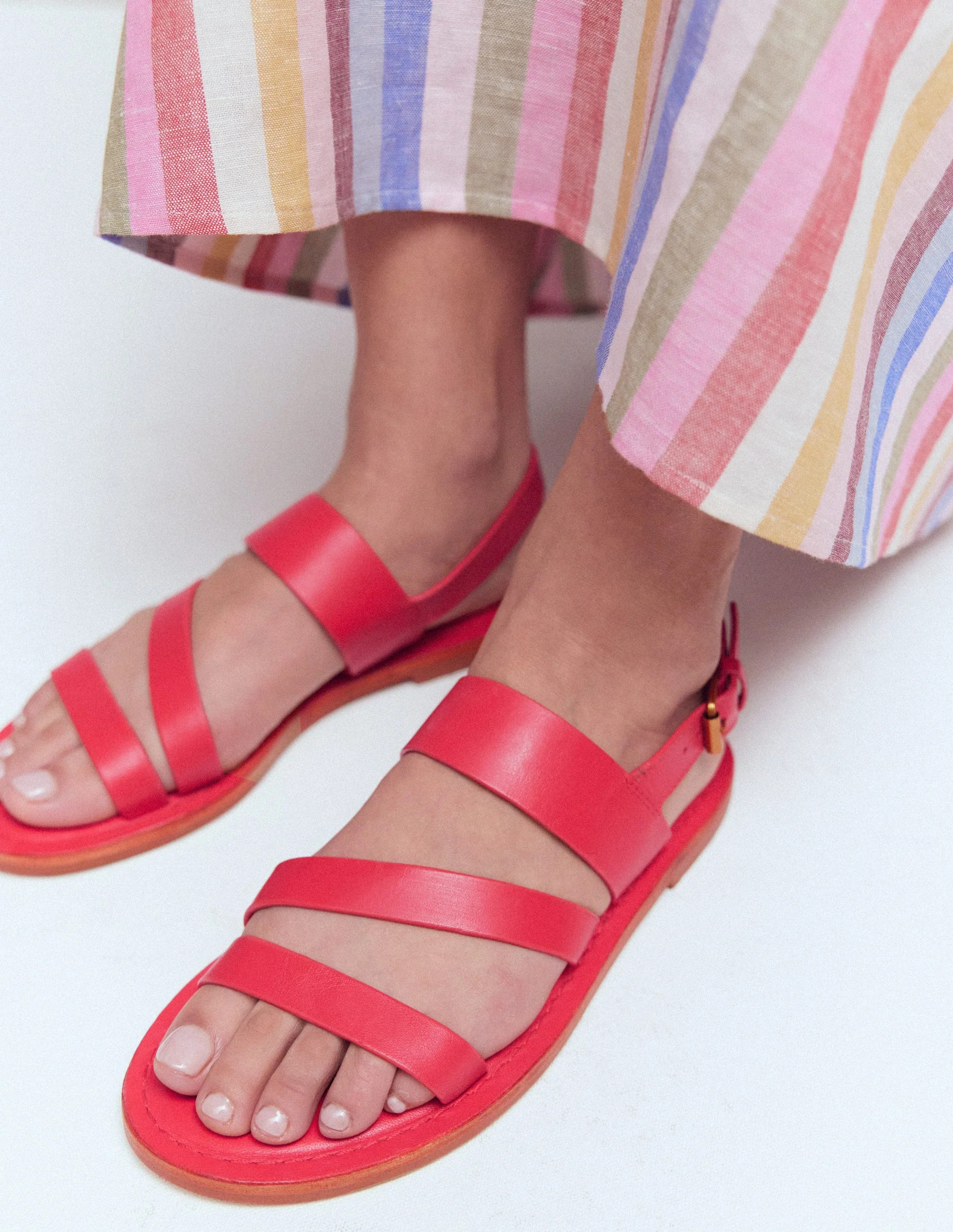 Asymmetric Sandal-Red | Boden (US)