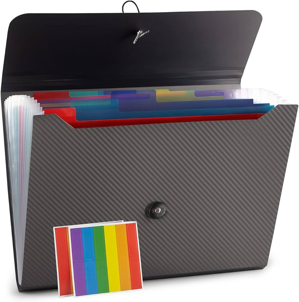 Expanding File Folder File organizer 13 Pockets File Organizer Accordion Filing Folder Expandable... | Amazon (US)