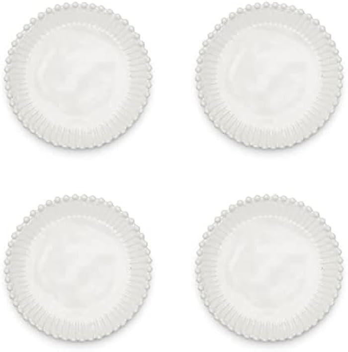 Two's Company Heirloom Set of 4 Pearl Edge Dessert Plates | Amazon (US)