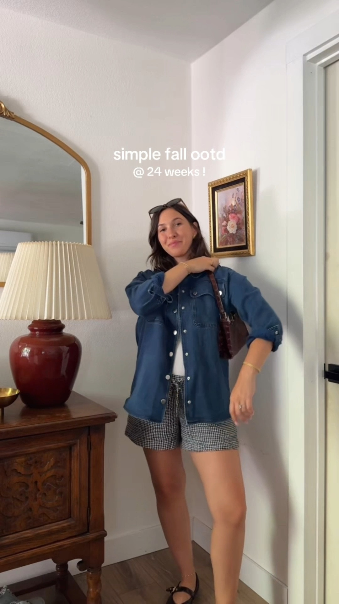 Fall ootd! Fall outfits, fall denim, denim jacket, gingham shorts, linen shorts, ballerina flat, fall shoes, fall shoe trends, shoulder bag, amazon fashion 

#LTKSeasonal #LTKSaleAlert #LTKStyleTip