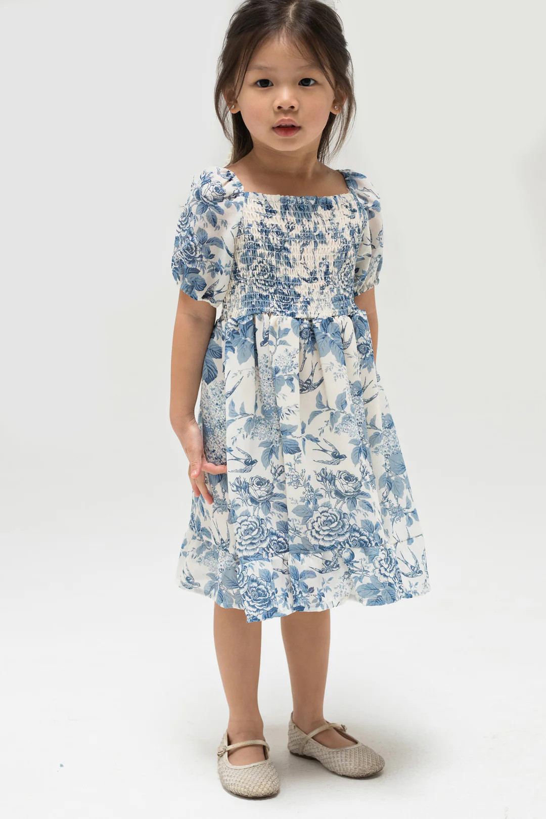 Mini Zoey Smocked Dress | Morning Lavender