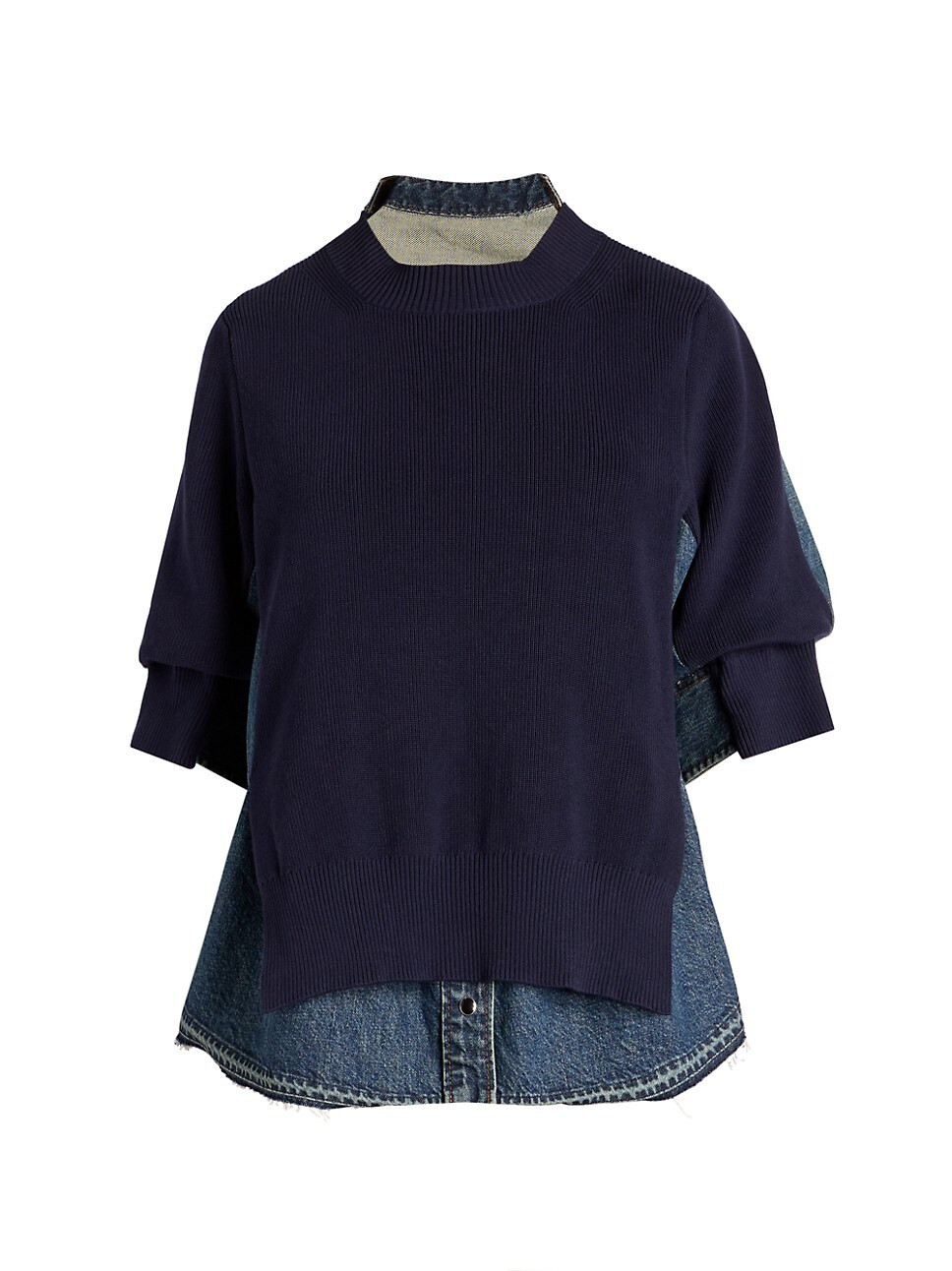 Mix Media Denim Top | Saks Fifth Avenue