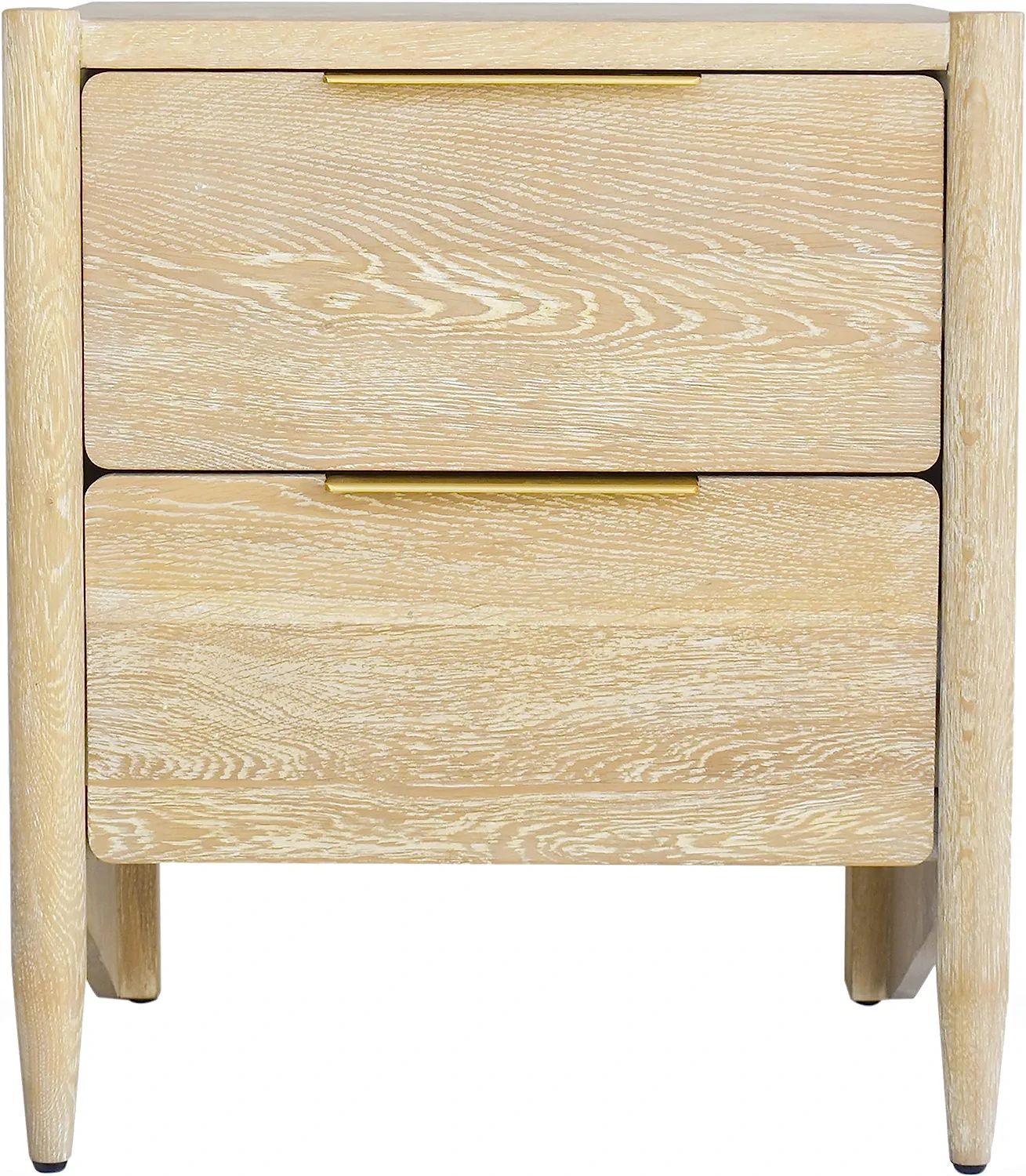 Meridian Furniture Oakwood Collection Mid Century Modern Nightstand, 22" W x 18" D x 25" H, White... | Amazon (US)