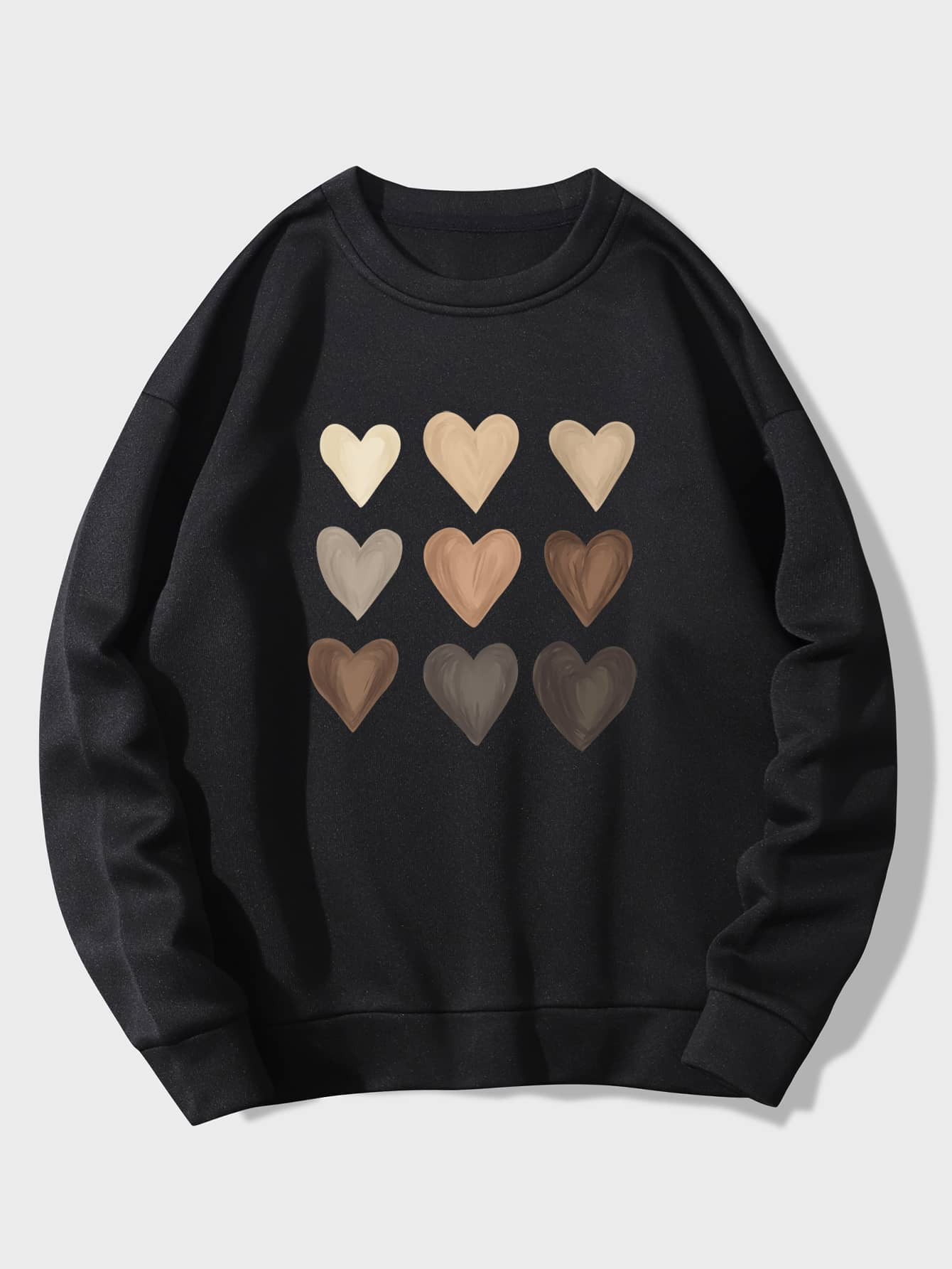 Heart Print Thermal Sweatshirt | SHEIN