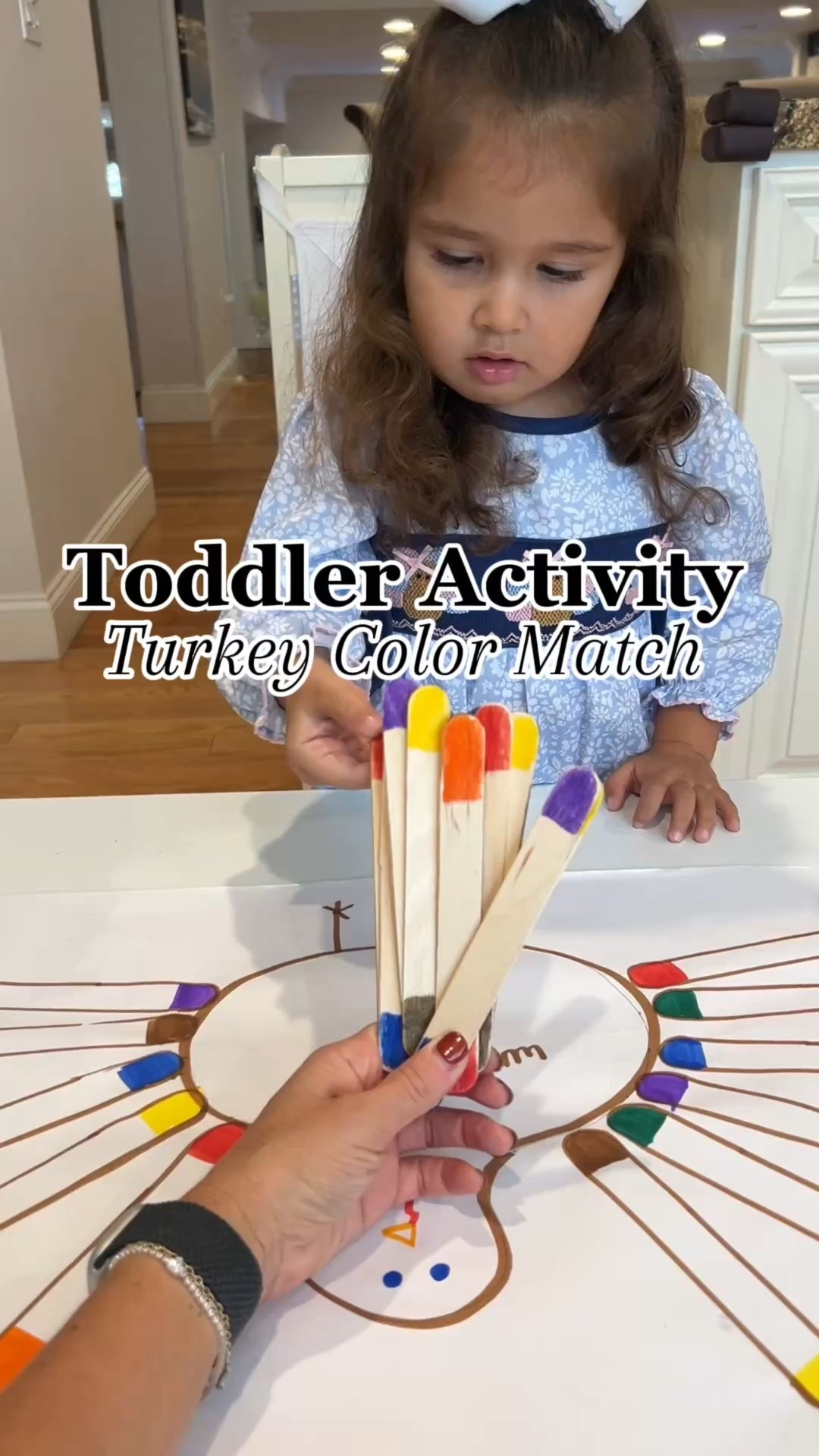 Color Match Turkey 🦃 

Comment LINK for everything I used for this activity 🤎

🧡 Simple setup for quick learning fun
💛 Match the colors on each popsicle stick
💚 Great for fine motor skills
💙 Perfect Thanksgiving activity for toddlers
💜 Easy, screen-free play for busy days

#LTKmomlife #LTKSeasonal #LTKKids