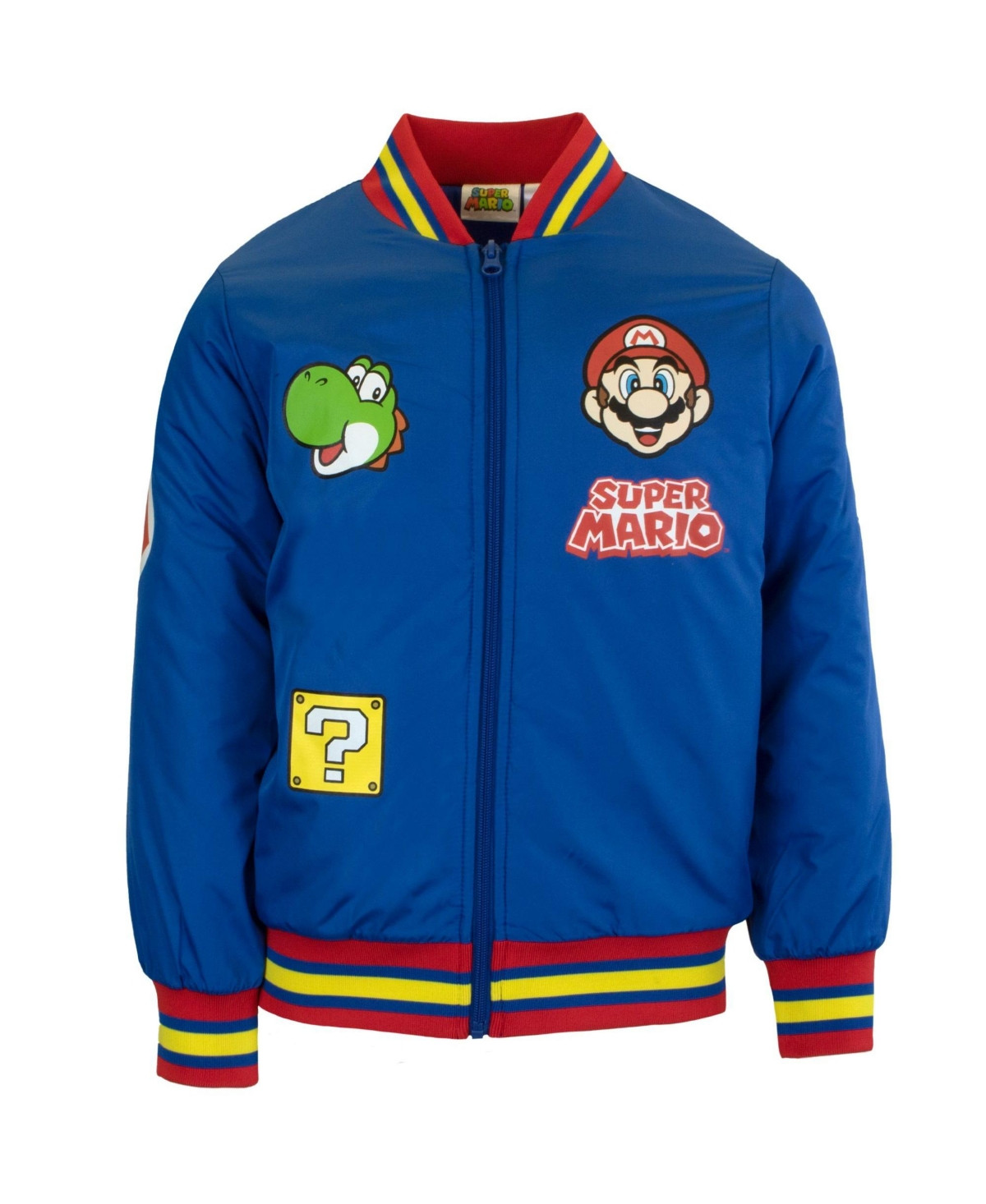 Mario Boys Super Luigi Bomber Jacket - Mario blue | Macy's