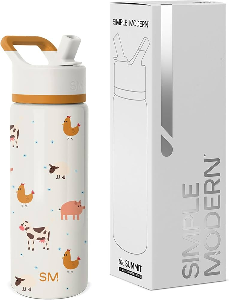 Simple Modern Kids Summit Water Bottle with Straw Lid | 18oz Stainless Steel Cup Insulated Tumble... | Amazon (US)