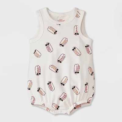 Baby Hotdog Romper - Cat & Jack™ Gray 18M | Target