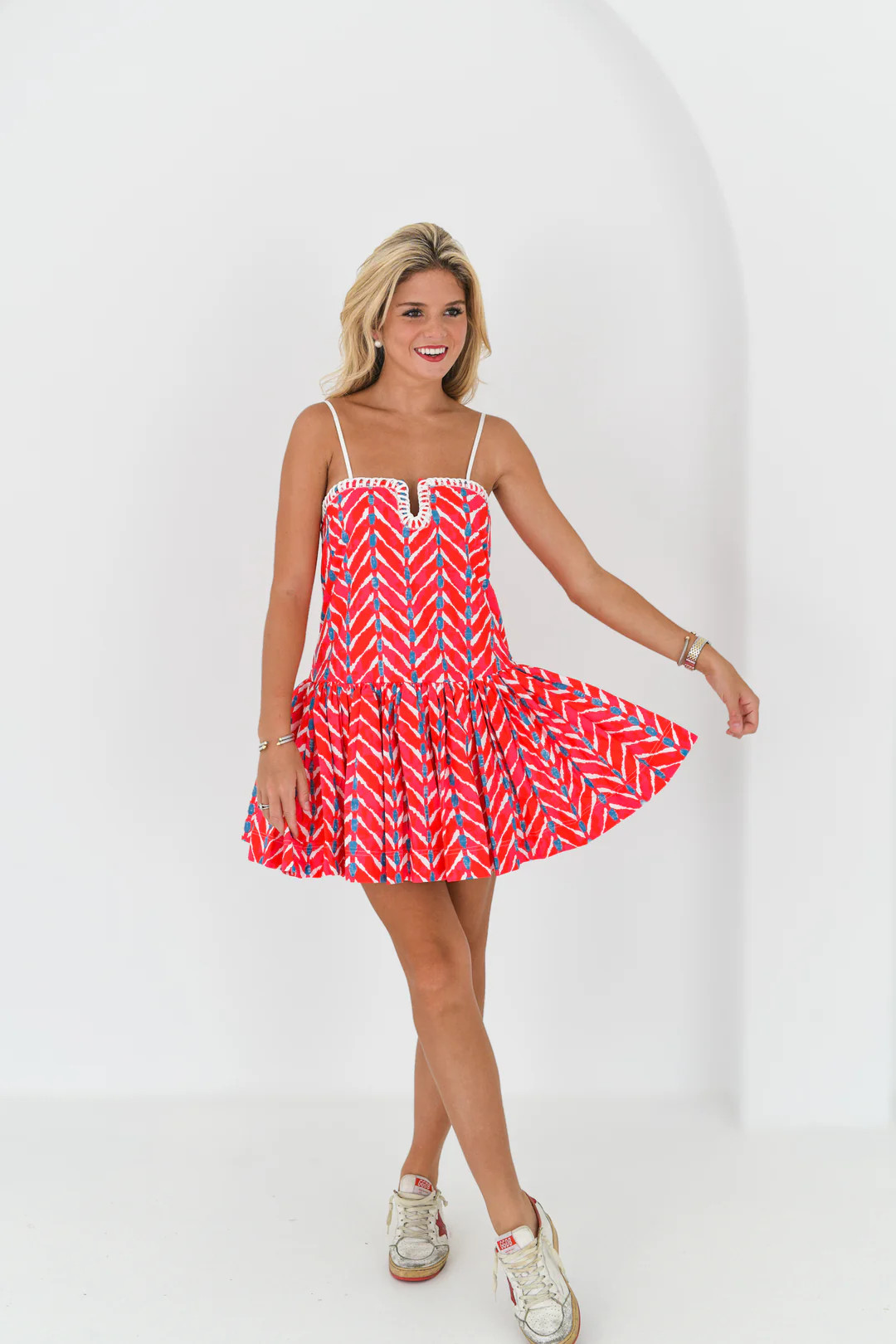 Nicole Sweetheart Dress - Red/Blue | Fancyd Boutiqe