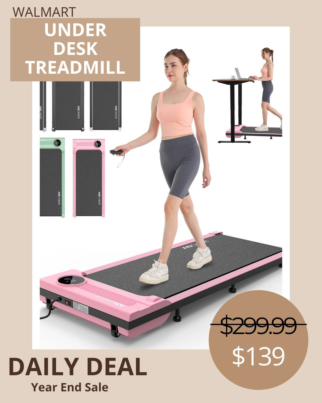 Step into the new year one stride at a time! ✨ Grab this sleek under-desk treadmill during the year-end sale and level up your WFH game! 🏃‍♀️💻 Perfect for keeping those New Year's fitness goals in check without missing a single email. 💪 #MultitaskingGoals 🏷️ Hurry, this deal won't last long! #YearEndSale #UnderDeskTreadmill #FitnessMeetsProductivity" 

 #LTKHome #LTKSaleAlert #LTKFitness