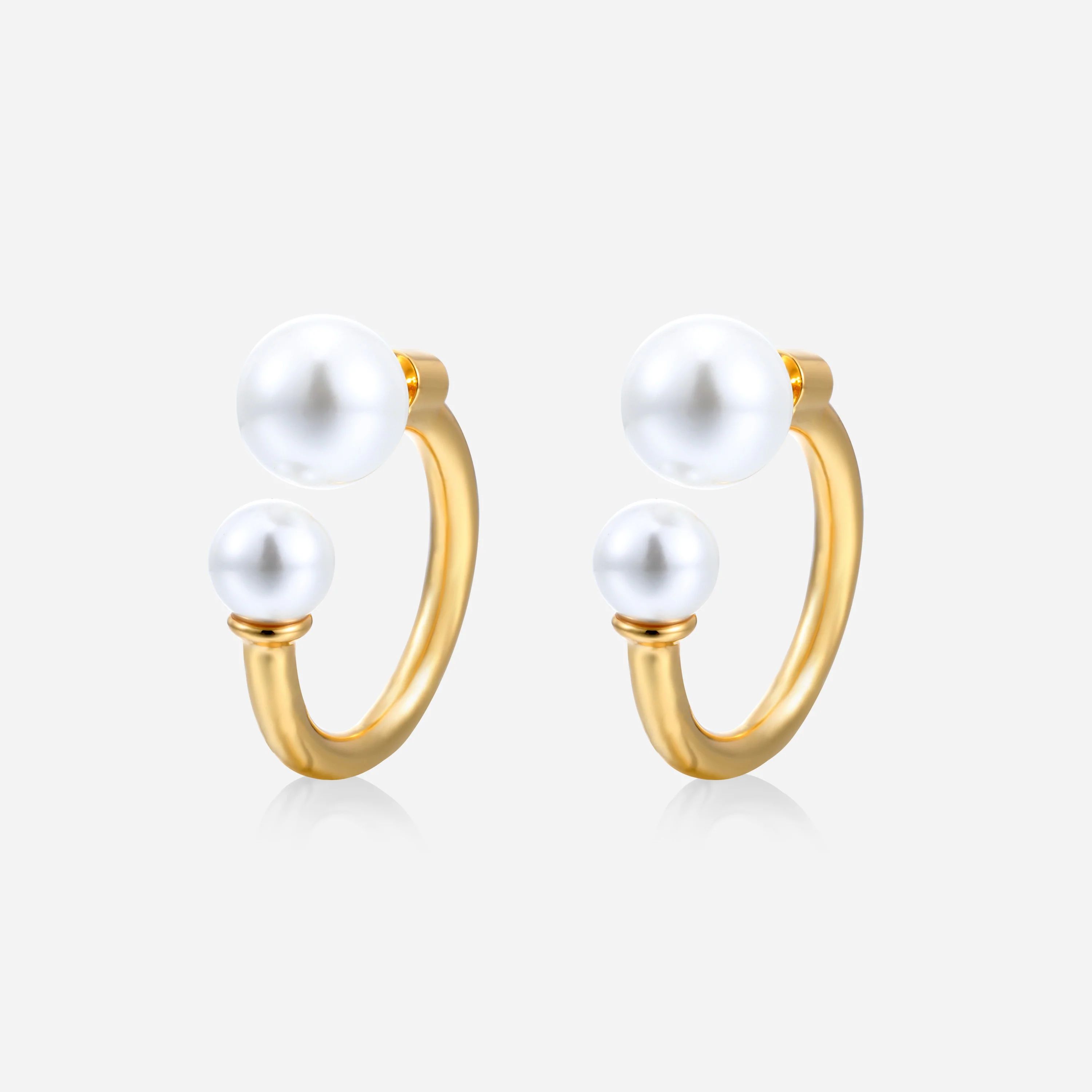 Susan Pearl Hoop Earrings | Victoria Emerson