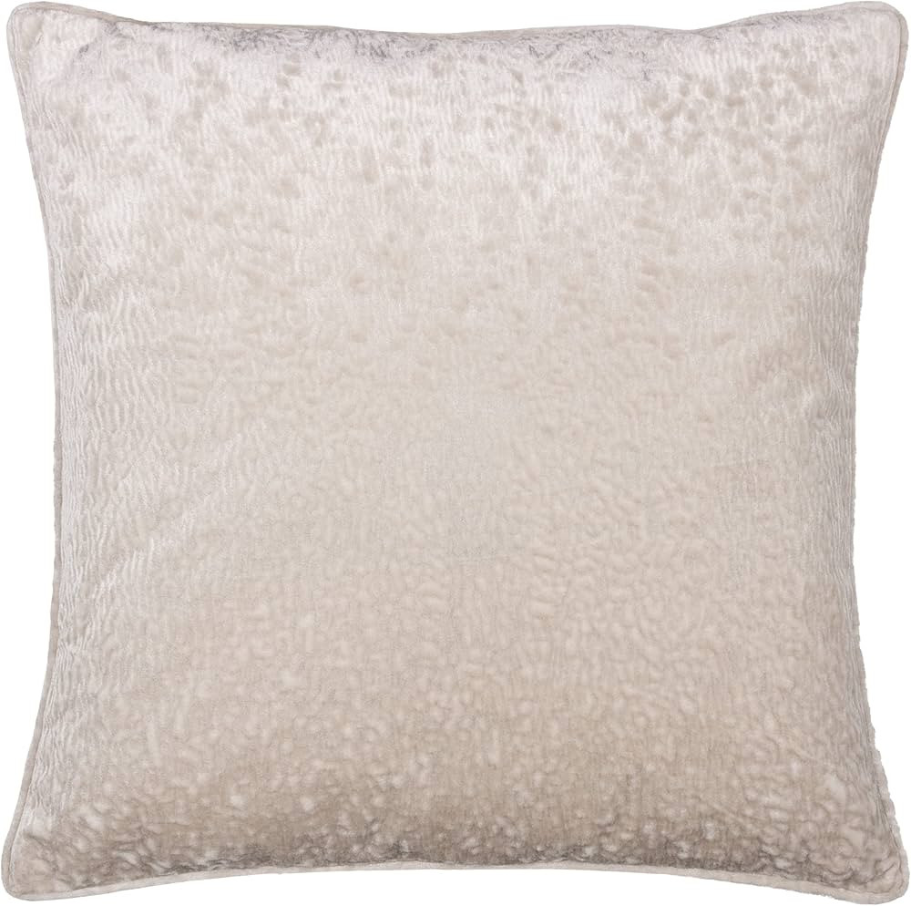 Velvet Ripple Throw Pillow Cover (50cm x 50cm) (Ivory) | Amazon (US)