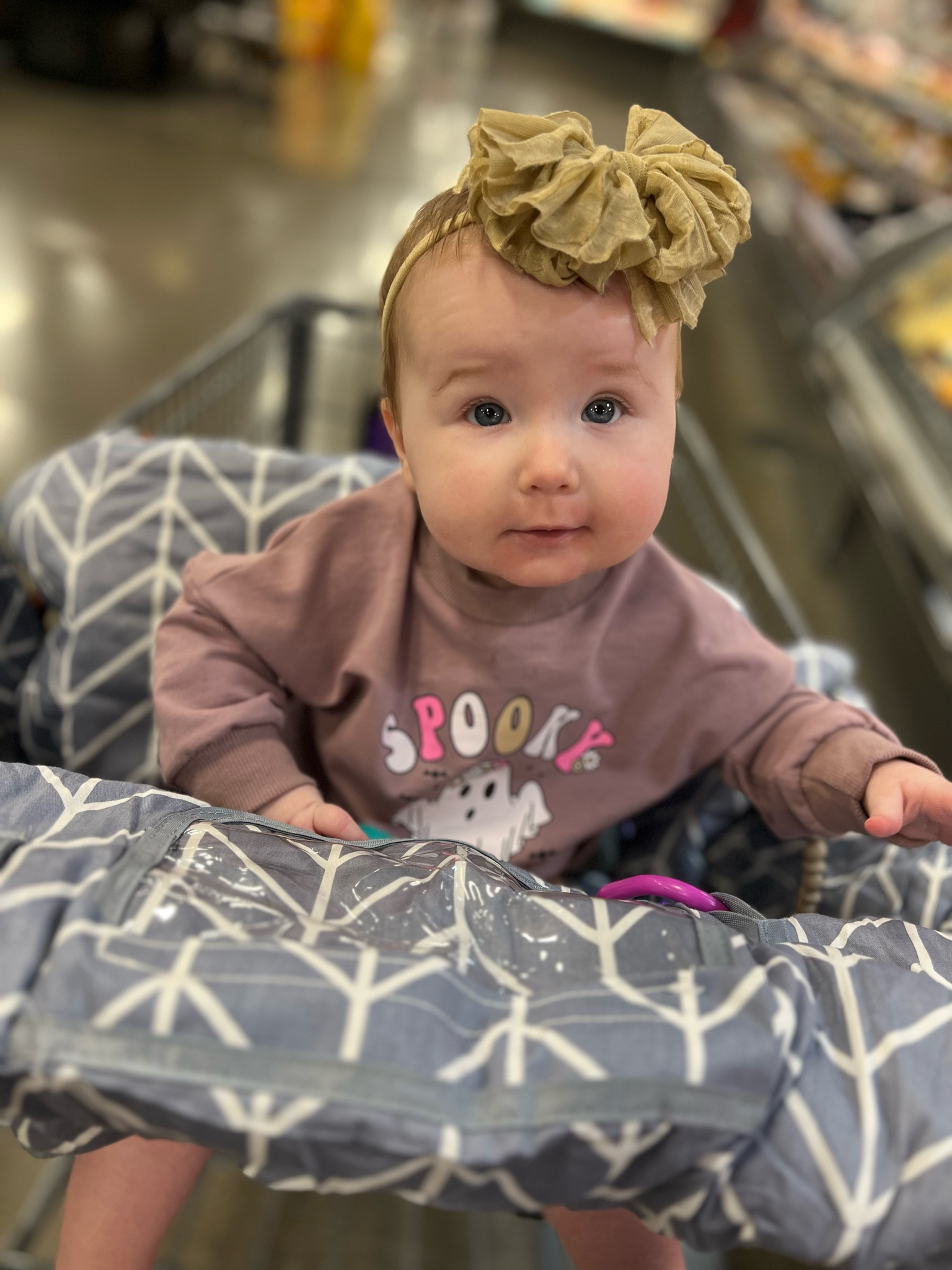 Grocery shopping with a side of spooky sweetness! 🎃👶 This little pumpkin is ready for Halloween in the cutest sweater onesie. Who said grocery runs can't be stylish? 🛒👻 #BabyOnBoard #HalloweenReady #CutestPumpkin

#LTKbaby
